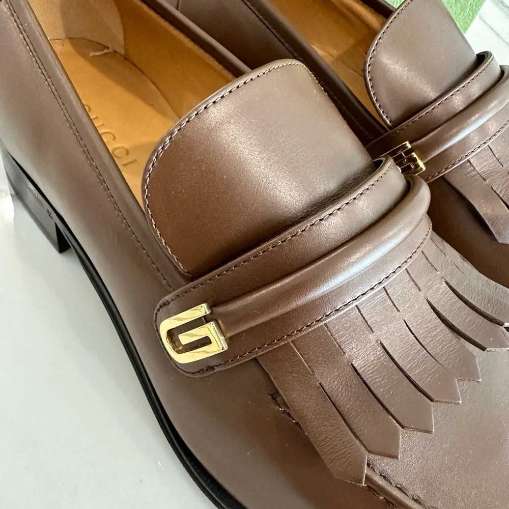 Gucci Men’s G Mirror Fringed Loafers